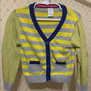 Carter’s 4T cardigan yellow & grey